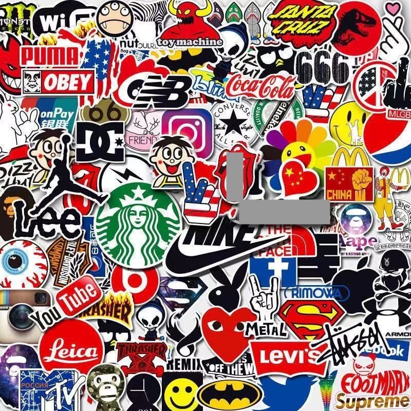 100pcs Brand Sticker Set