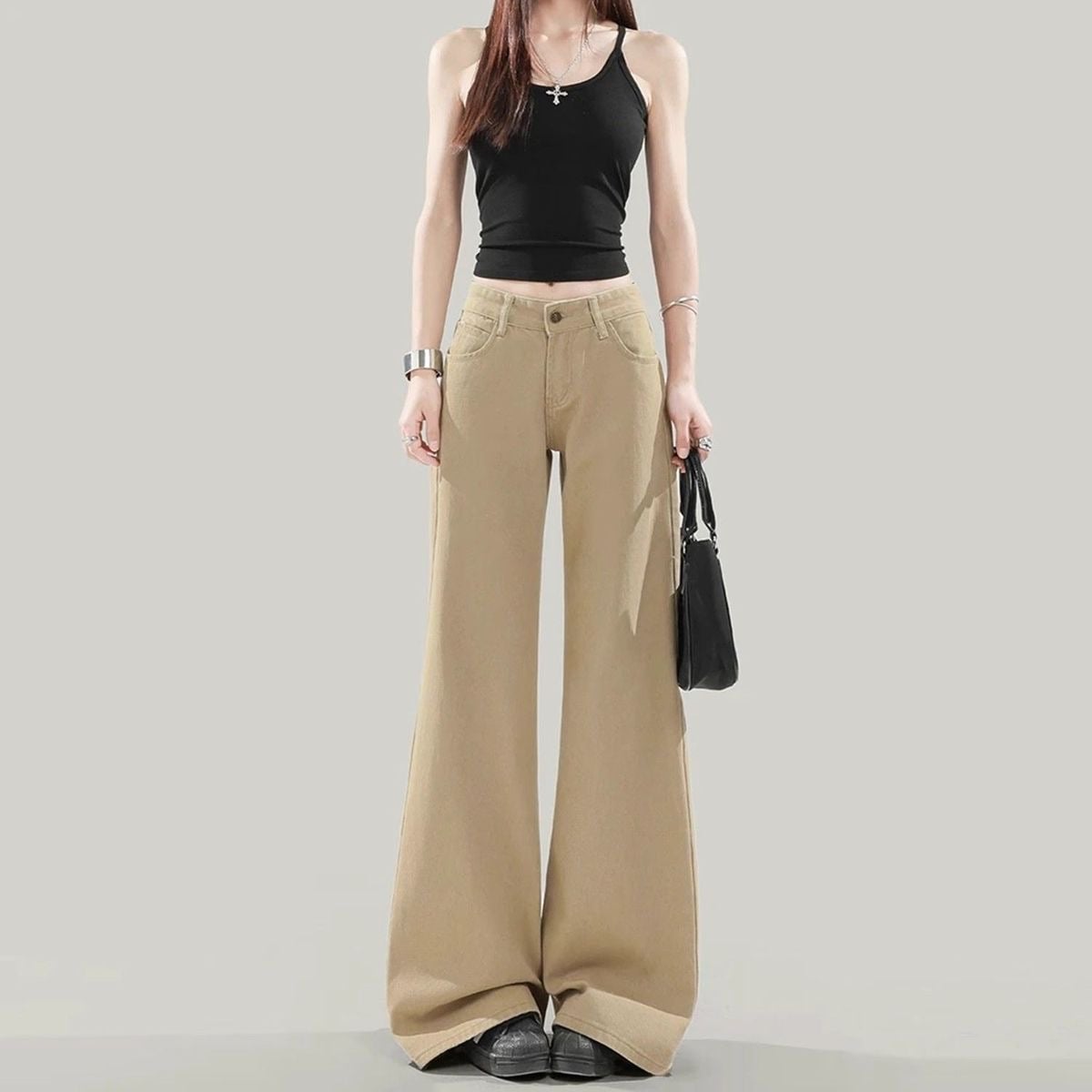 LA’T.WEEEKEND Khaki Flared Jeans