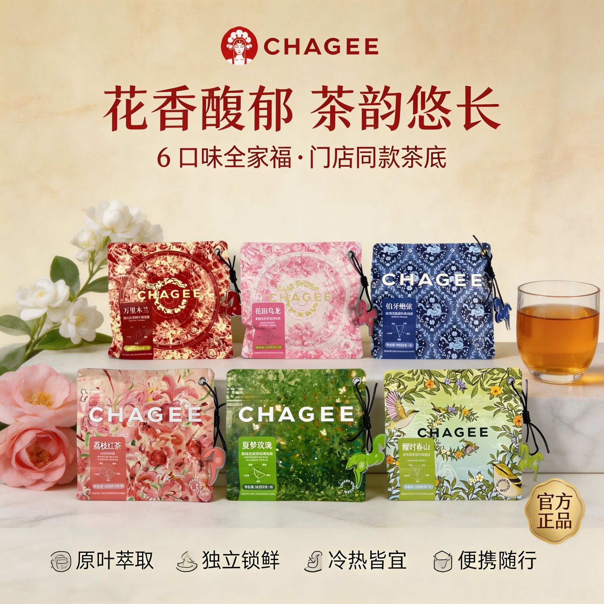 Chagee BaWangChaJi Portable Brewing Set Tea Bags