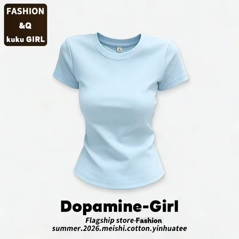 Round-neck Cotton Fit T-shirt