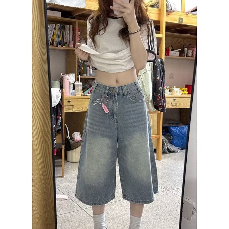 High-waist Jort Jeans Wide Leg