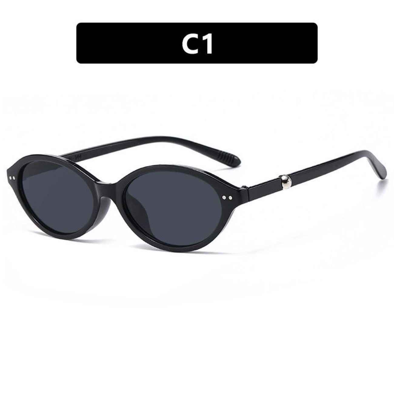 Luna Series Nerd Style Oval Frame Sunglass