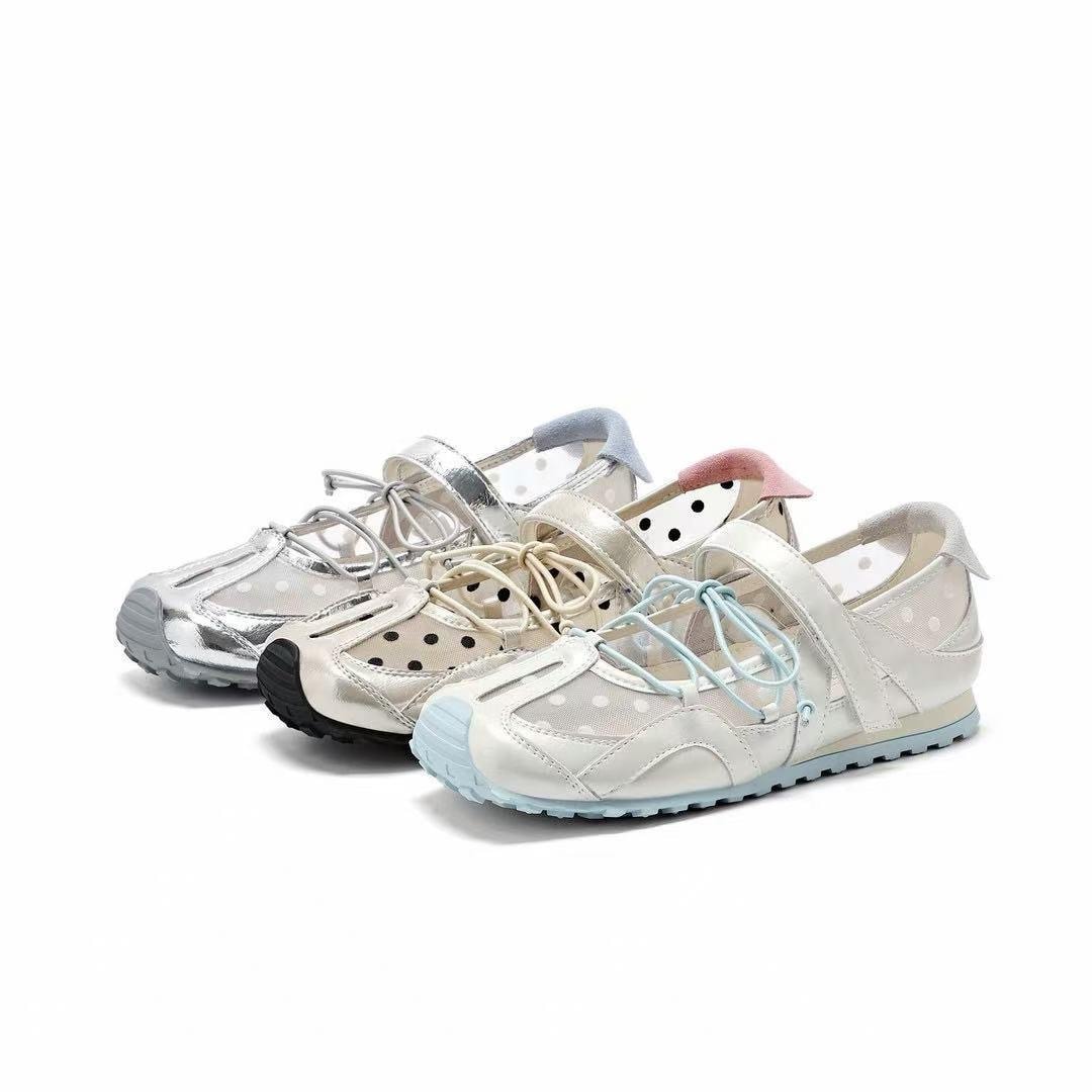 Galaxy Soda Mesh Polka Dot Mary Jane Shoes